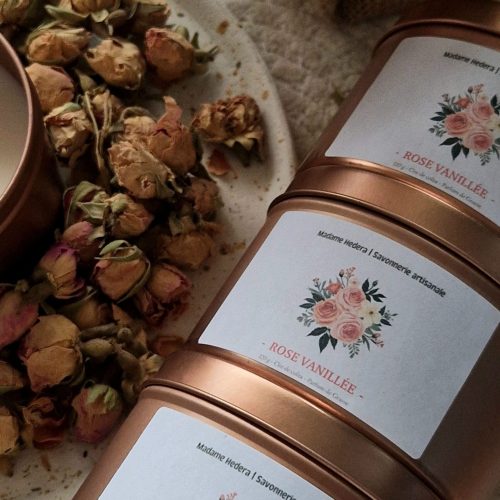 Bougie rose vanillée